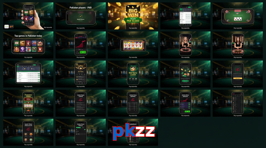 Main screen of Pkzz bet page for PK players